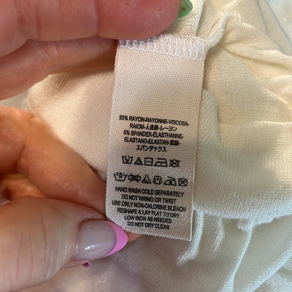 Free People Top Blouse NWT Boho Ruched Peasant Scoop Neck Size XS Cream - Picture 9 of 9